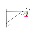 wandhaken eleganz 30cm anthrazit